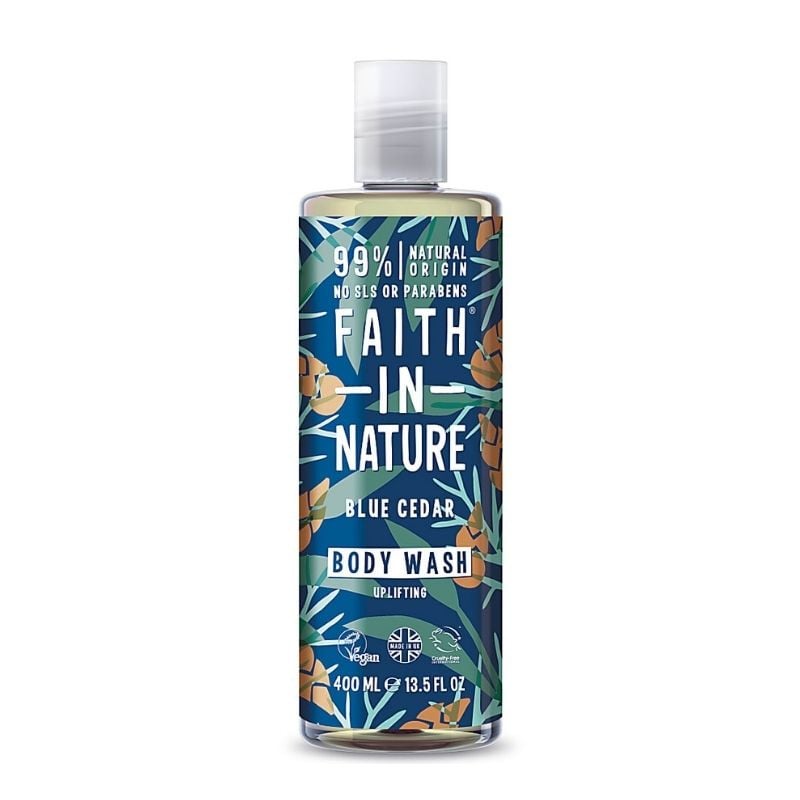 Faith In Nature Gel De Dus Natural Pentru Barbati Cu Cedru Albastru, 400 Ml