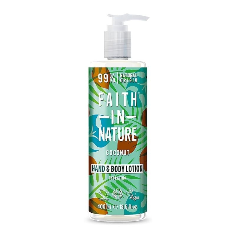 Faith In Nature Lotiune Vegana Hidratanta Pentru Corp Si Maini Cu Cocos, 400 Ml