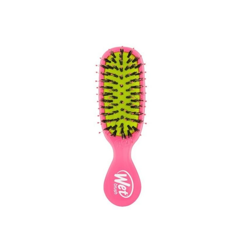 WET BRUSH Perie de par Shine Enhancer Mini pentru stralucire, Roz, 1 bucata Brush imagine noua