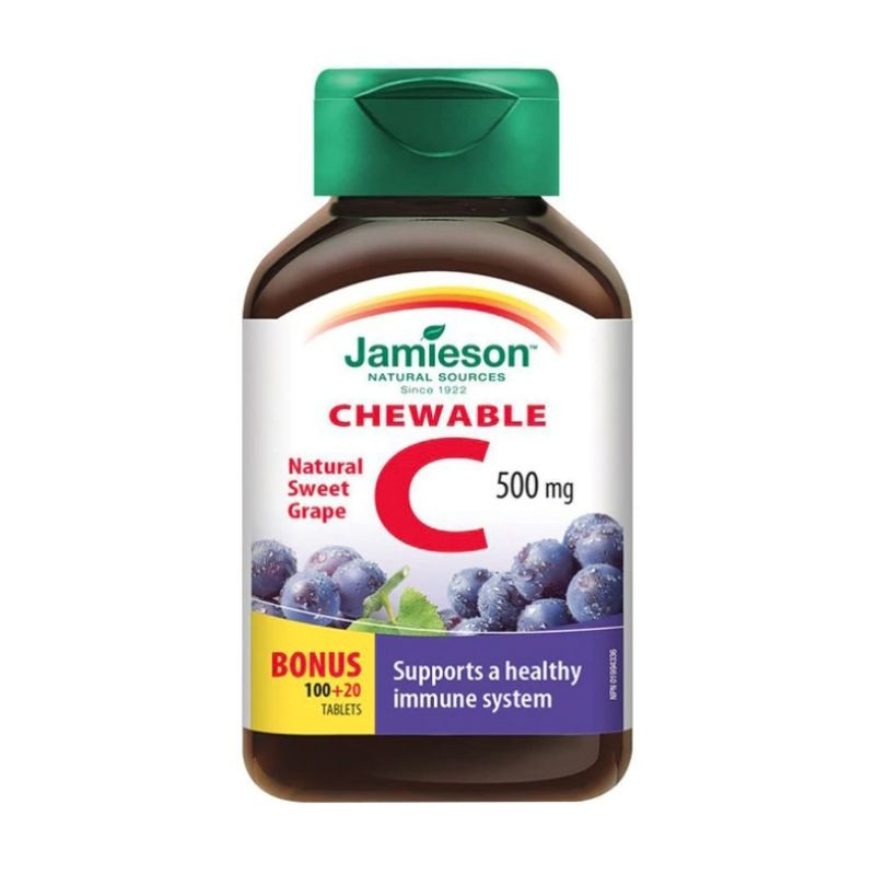Jamieson Vitamina C 500 mg aroma struguri, 120 tablete 120 imagine teramed.ro