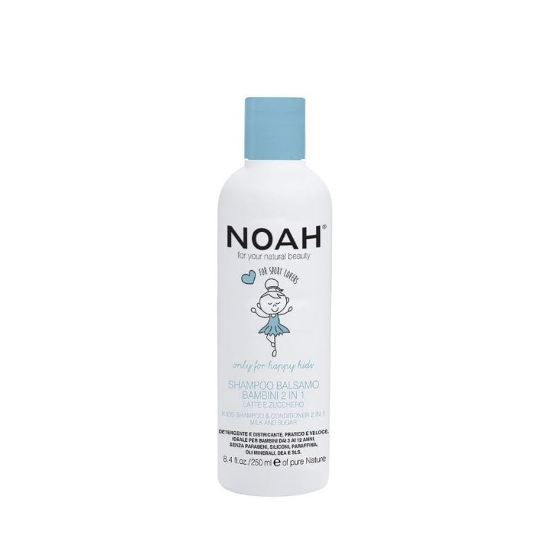 Noah Sampon Si Balsam 2 In 1 Cu Lapte & Zahar Pentru Copii, 250 Ml