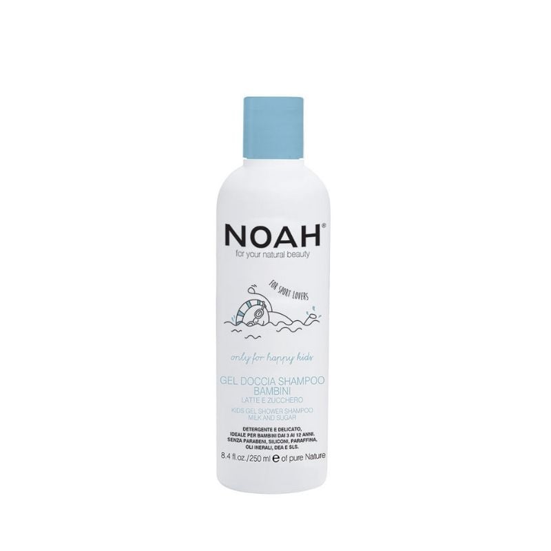 Noah Gel De Dus Si Sampon Cu Lapte & Zahar Pentru Copii, 250 Ml