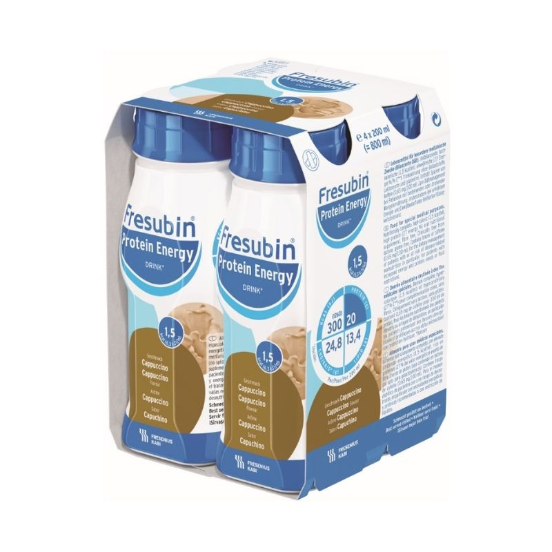 Fresubin Protein Energy Drink cappuccino, 4 flacoane EasyBottle, 200ml 200ml imagine teramed.ro