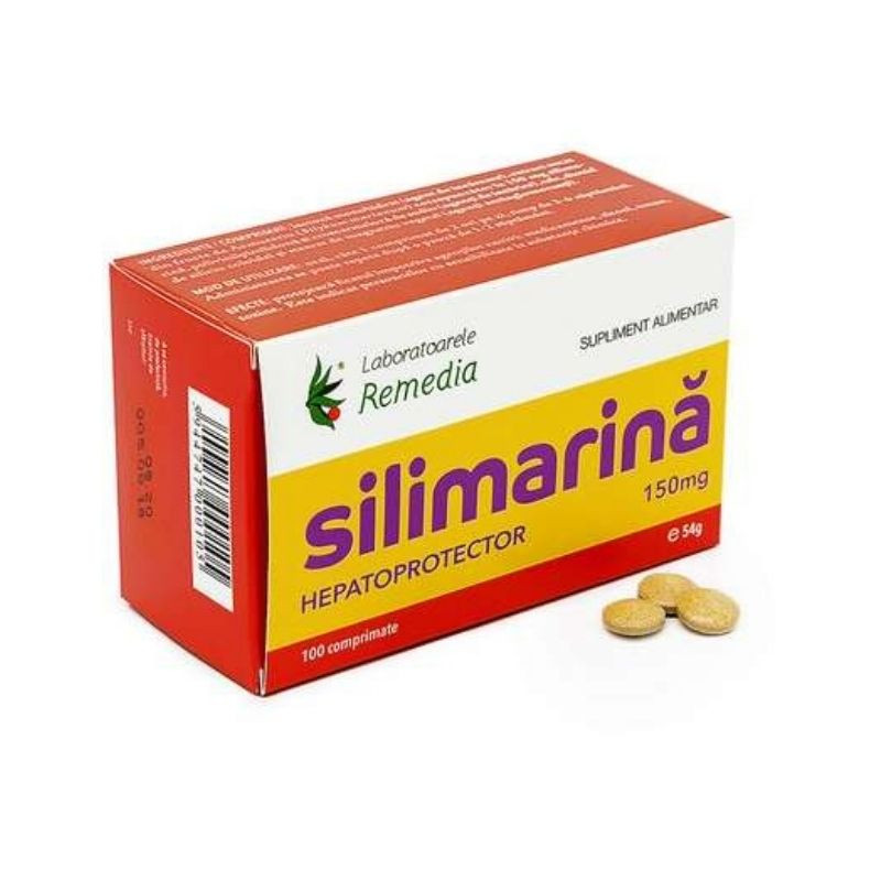 Silimarina 150 mg, REMEDIA, 100 Comprimate, protectie ficat 100 imagine teramed.ro