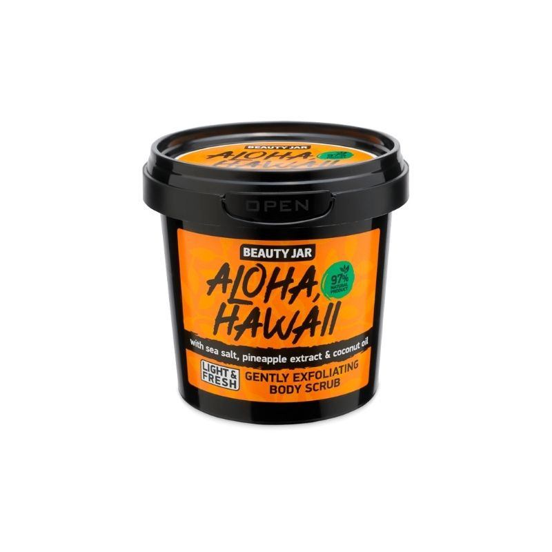 Beauty Jar Scrub Delicat Pentru Corp Cu Sare De Mare, Aloha Hawaii, 200g