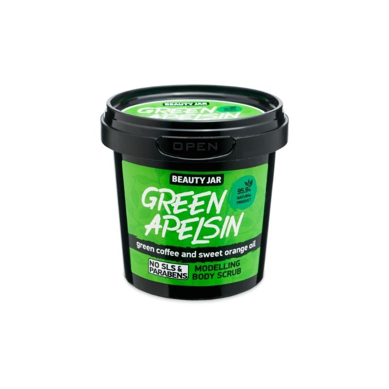 Beauty Jar Scrub modelator pentru corp, Green Apelsin, 200 g 200% imagine noua
