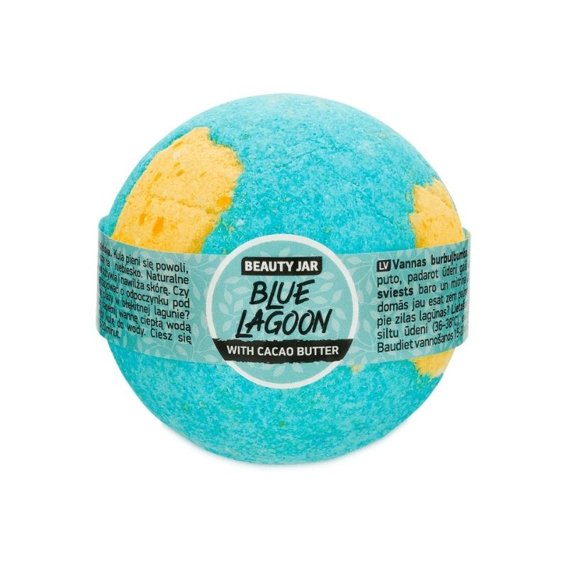 Beauty Jar Bila de baie efervescenta cu unt de cacao, Blue Lagoon, 150g 150g imagine noua