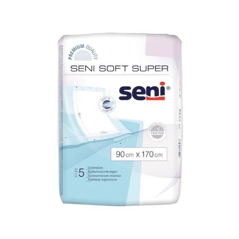 SENI soft super, aleze de protectie 90x170cm, 5 bucati 90x170cm imagine noua