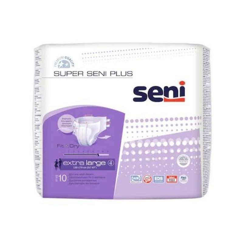 Seni Super Plus Scutece Pentru Incontinenta, Extra Large, 10 Bucati