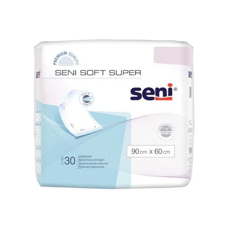 SENI soft super, aleze de protectie, 60 x 90cm, 30 bucati 90cm imagine noua