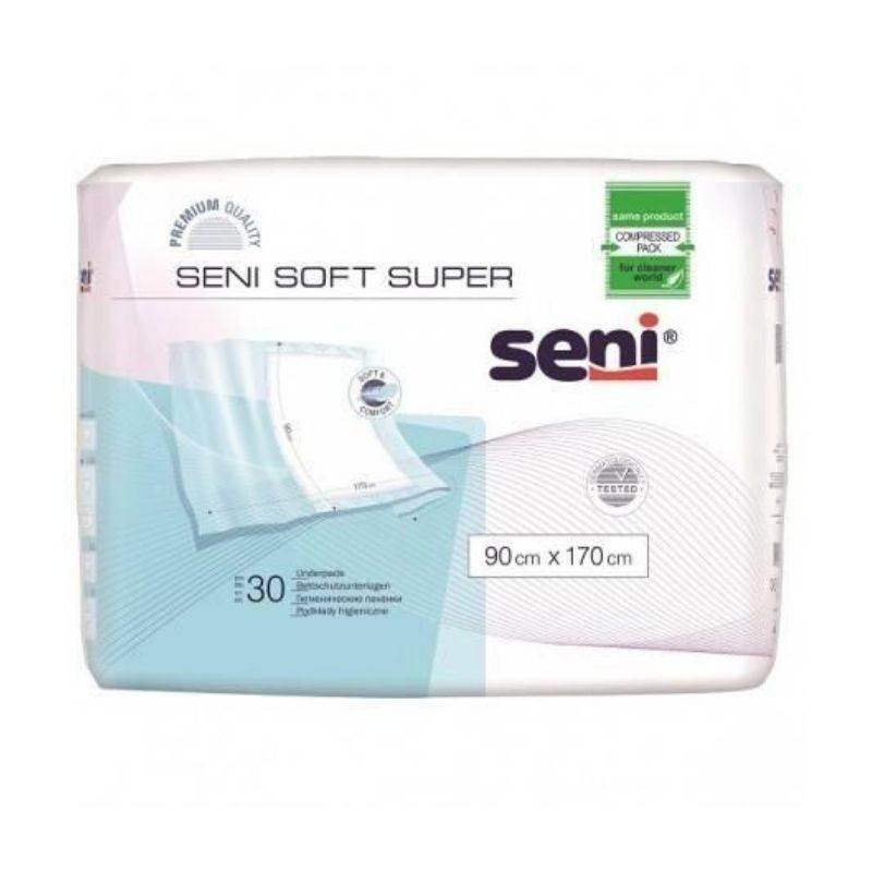 SENI soft super, aleze de protectie 90x170cm, 30 bucati 90x170cm imagine noua