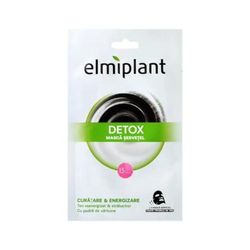 Elmiplant Masca servetel cu carbune Tissue Detox, 20 ml carbune imagine noua