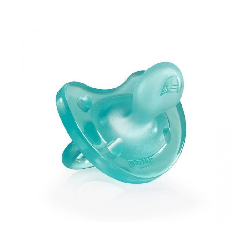 CHICCO Physio Soft Light, suzeta silicon monobloc forma ortodontica, Blue, 6-16luni+ 6-16luni imagine 2022