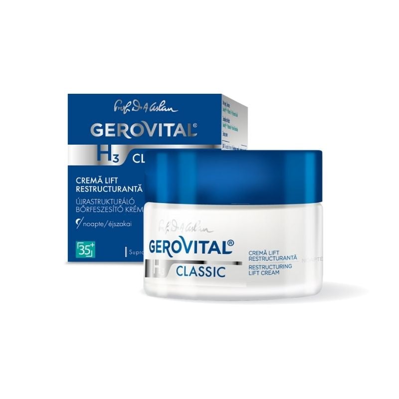 Gerovital H3 Classic crema Lift Restructuranta de noapte, 50ml 50ml imagine teramed.ro