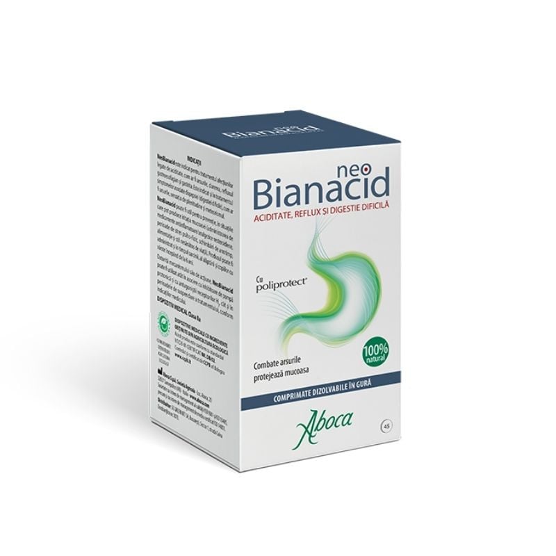 ABOCA NeoBianacid Aciditate si Reflux, 45 comprimate masticabile Aboca imagine teramed.ro