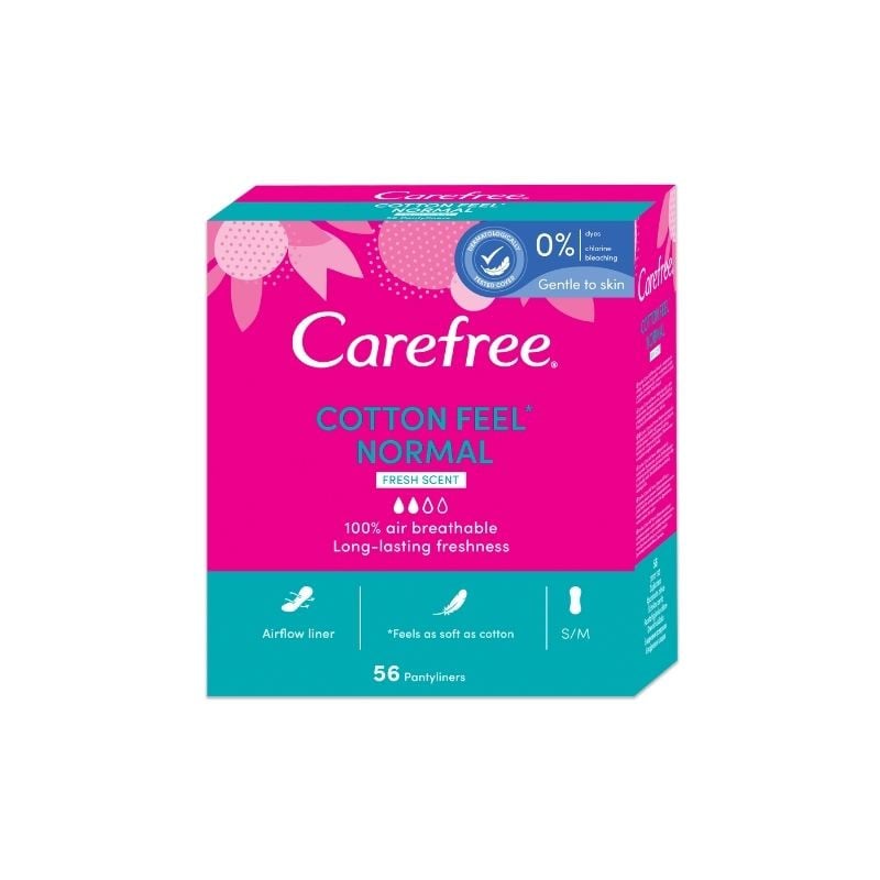Carefree absorbante zilnice Cotton fresh, 56 bucati absorbante imagine noua