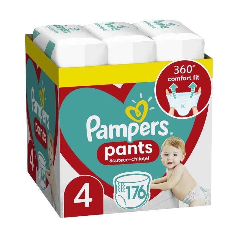 Pampers Pants Scutece Chilotel Marimea 4 Maxi, 176 Bucati