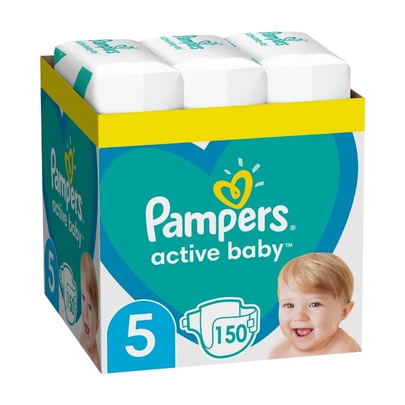 Pampers Scutece Active Baby Marimea 5, 11 -16 kg, 150 bucati 150 imagine noua