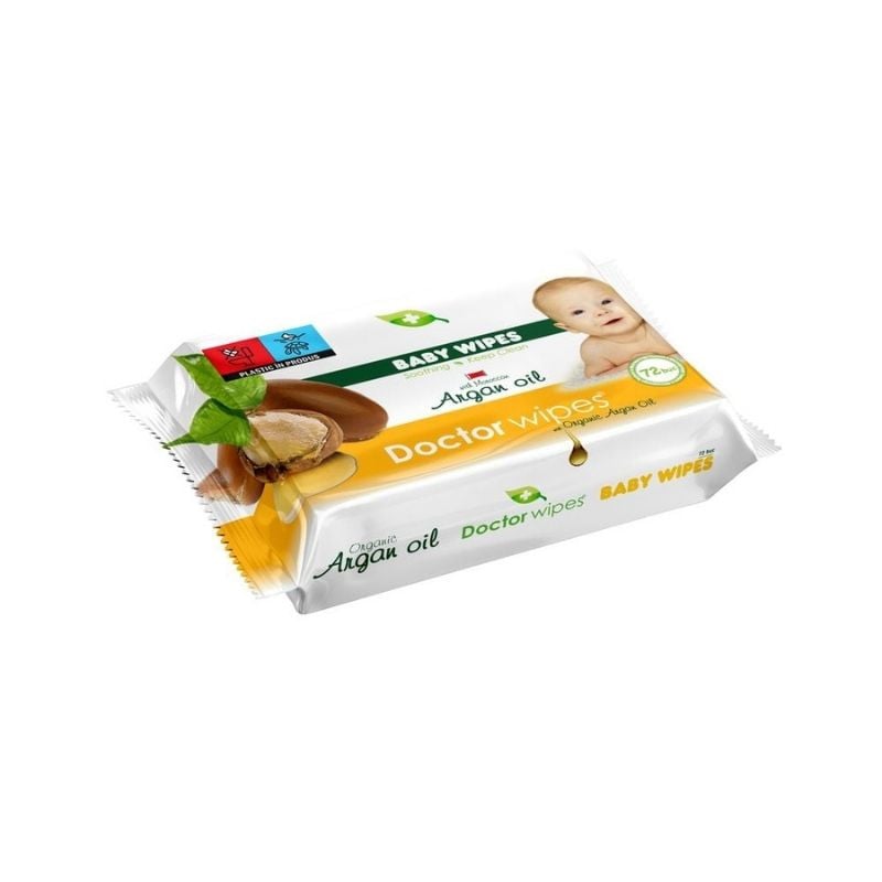 Dr. Wipes Servetele umede pentru ingrijirea copiilor ARGAN OIL, 72 bucati Mama si copilul 2023-10-03
