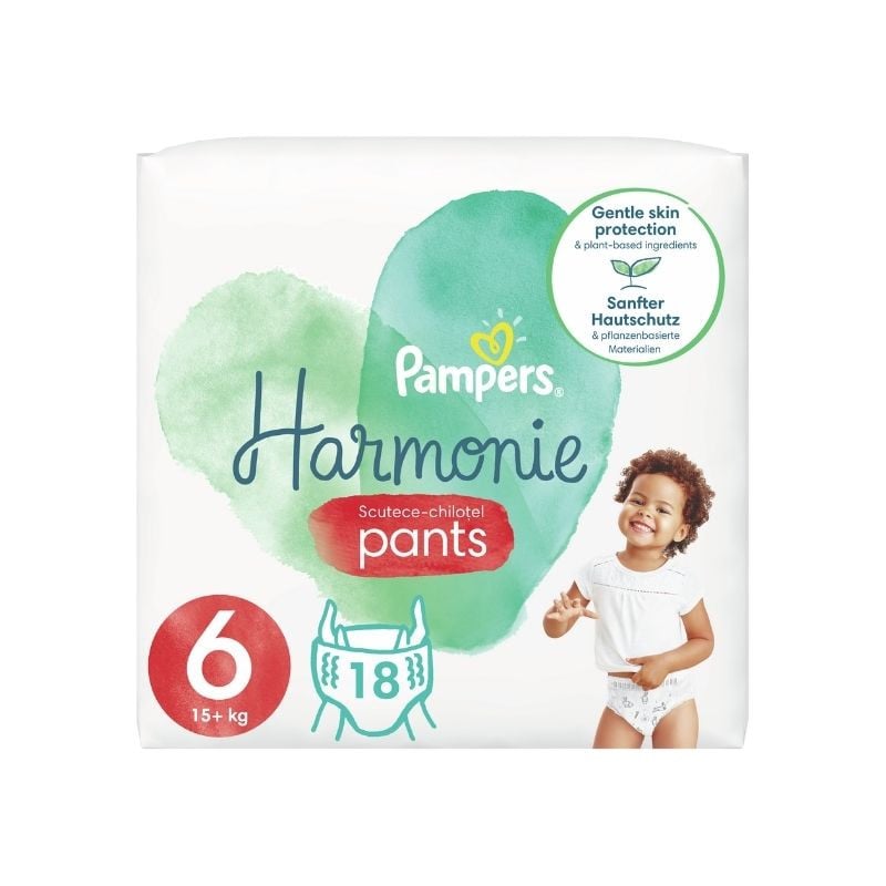 Pampers Harmonie Pants Scutece-chilotel Marimea 6, 15+kg , 18 Bucati