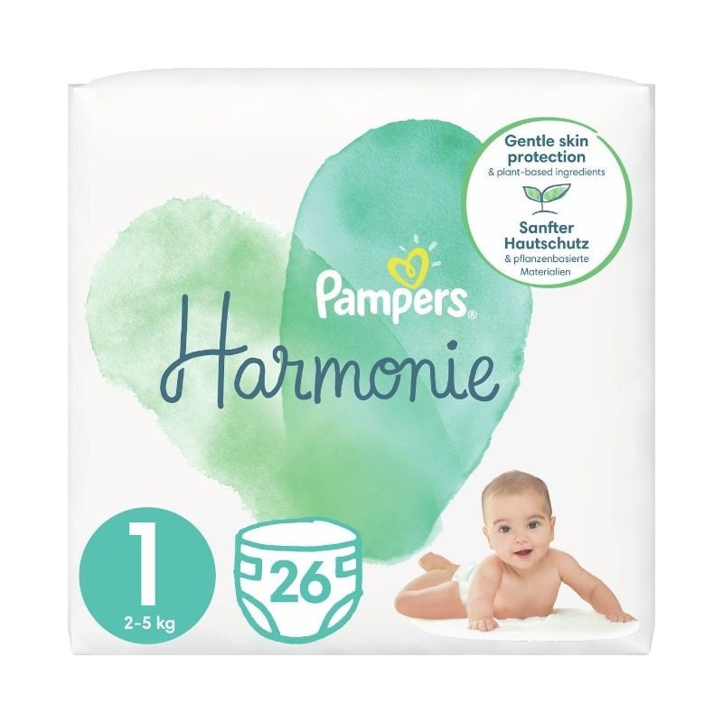 Pampers Scutece Harmonie Marimea 1, 2-5kg, 26 bucati 2-5kg imagine 2021