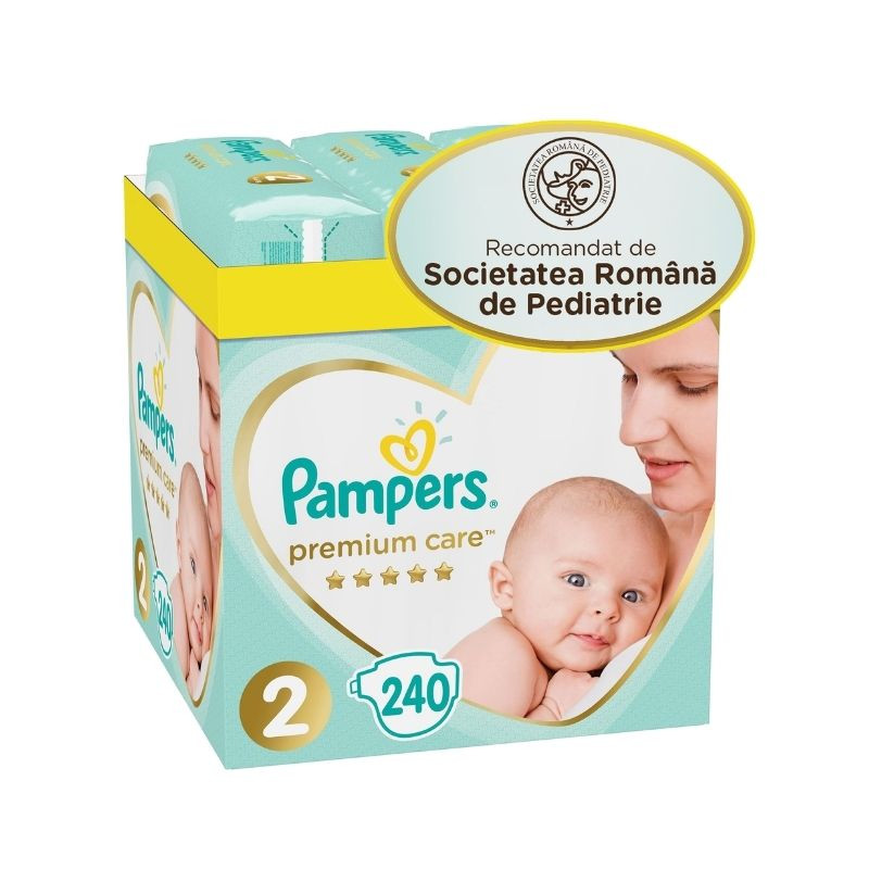 Pampers Scutece Premium Care Marimea 2, 4-8 kg, 240 bucati La Reducere 240