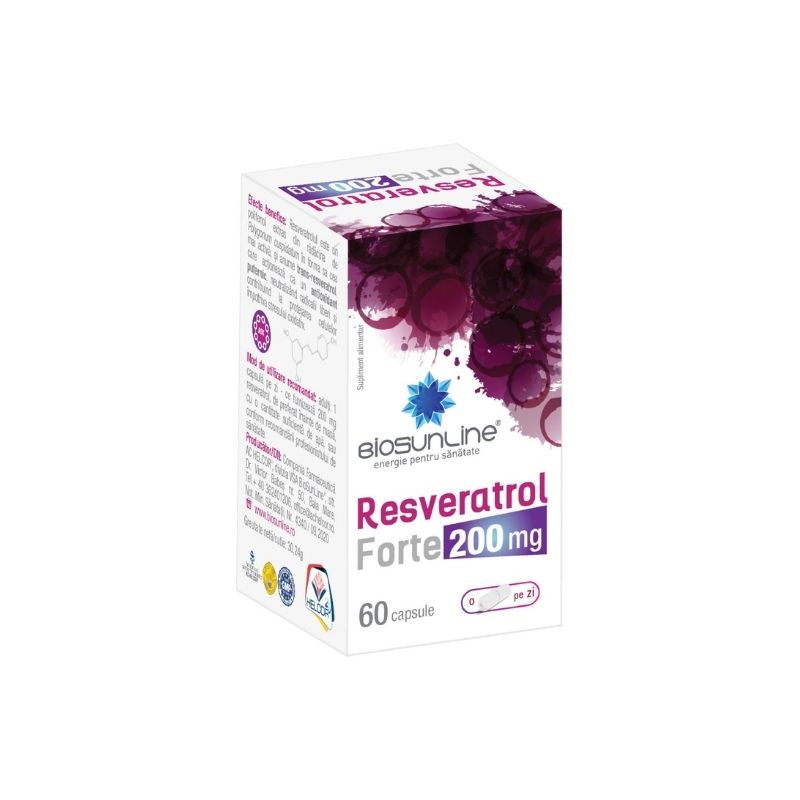 BioSunLine Resveratrol Forte 200 mg, 60 capsule Antioxidante 2023-09-23