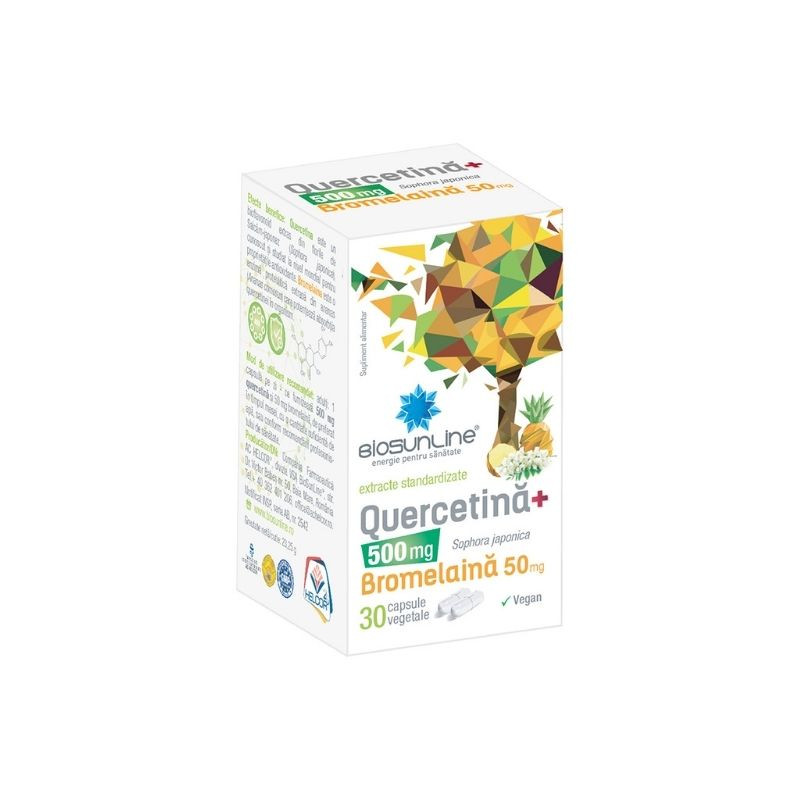 BioSunLine Quercetina 500 mg + Bromelaina 50 mg, 30 capsule Antioxidante 2023-09-23