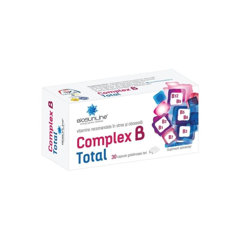 BioSunLine Complex B Total, 30 caspule BIOSUNLINE imagine noua