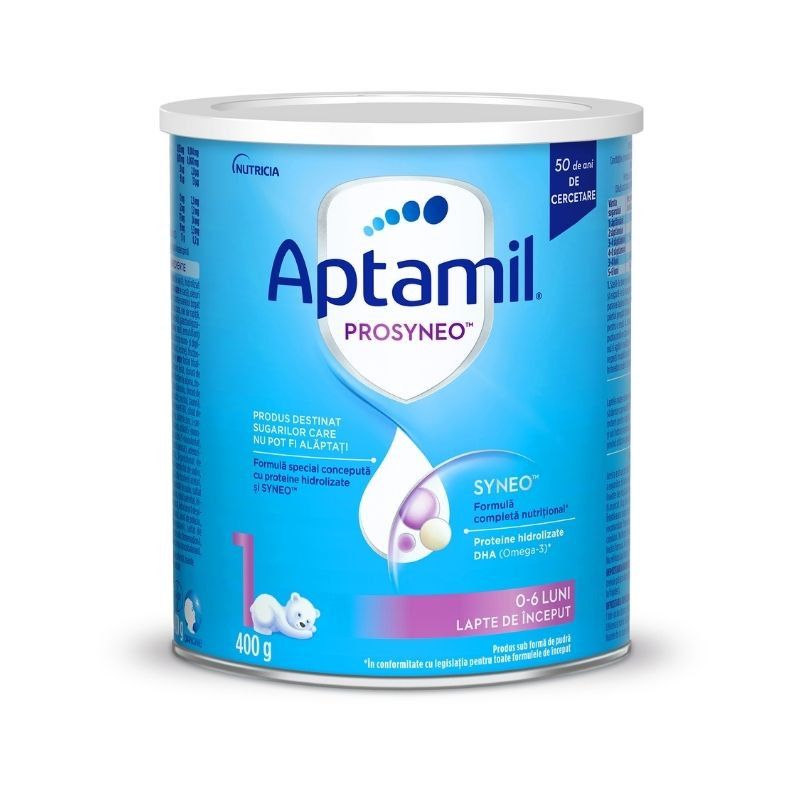 Lapte praf Aptamil PROSYNEO 1 Lapte de inceput, 400g, 0-6 luni 0-6 imagine teramed.ro