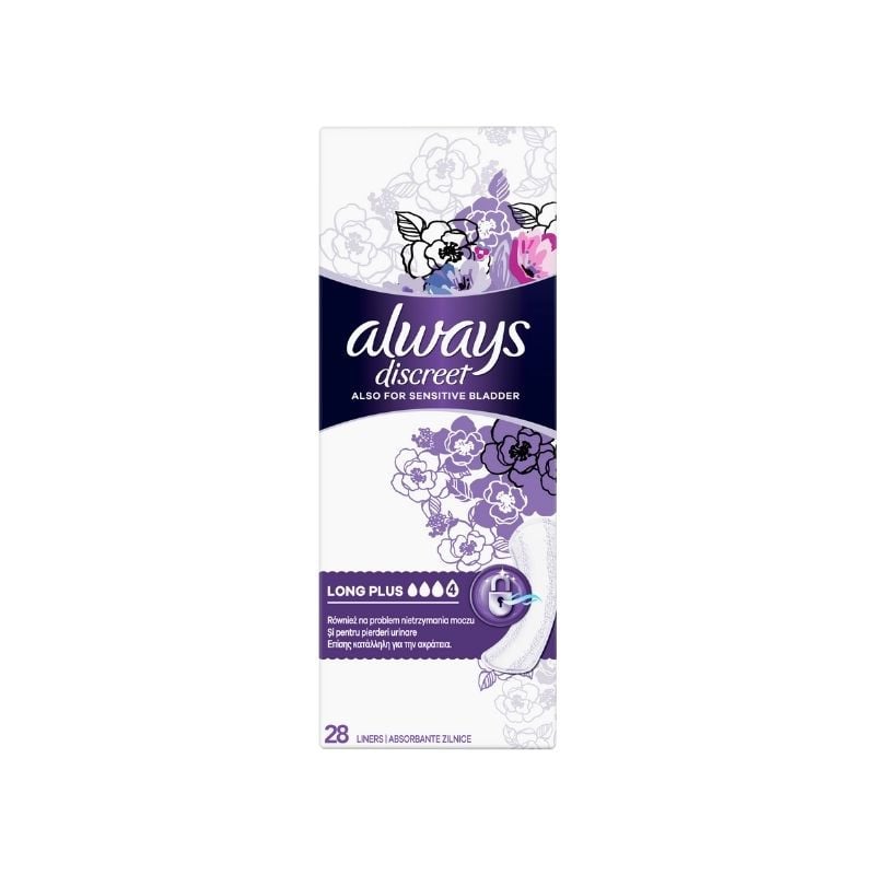 Always Discreet Liners Long Plus, 28 bucati