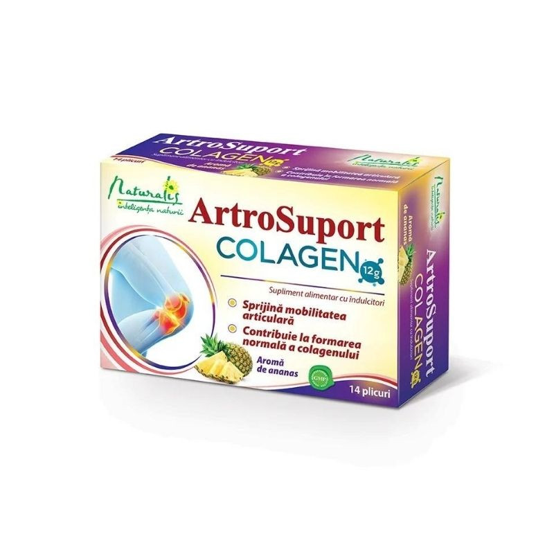 Naturalis ArtroSuport colagen ananas, 14 plicuri ananas imagine teramed.ro