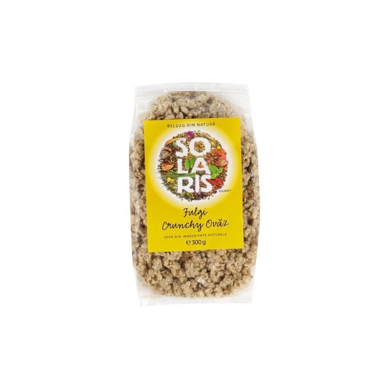 SOLARIS Fulgi Crunchy Ovaz, 300g 300g imagine noua