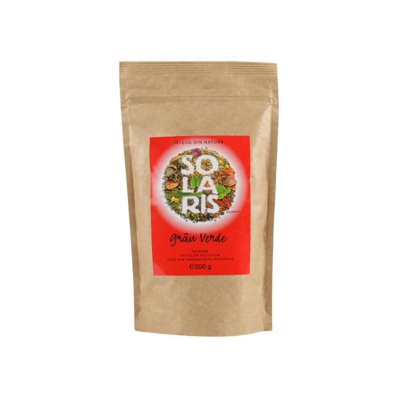 SOLARIS Grau verde pulbere, 200g Nutritie sanatoasa