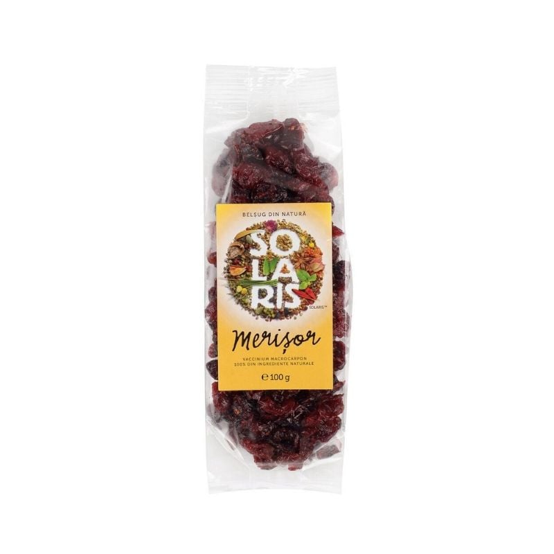 SOLARIS Fructe uscate merisor, 100g 100g imagine noua