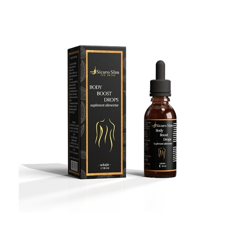 Sicuro Slim Picaturi Body Boost Drops, 30ml Detoxifiere si Tranzit intestinal