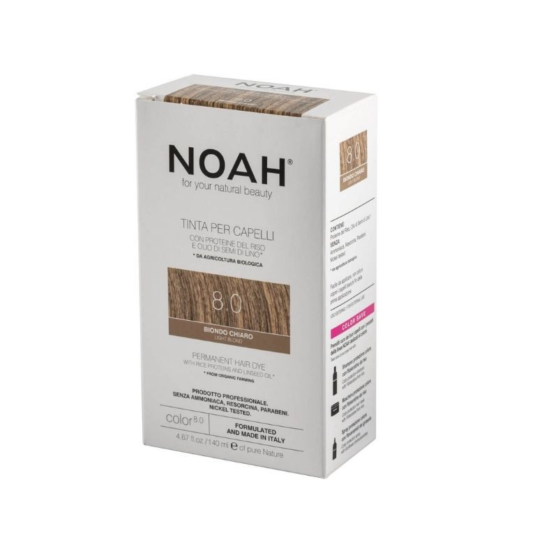 Noah Vopsea de par naturala fara amoniac, Blond deschis (8.0), 140ml Frumusete si ingrijire