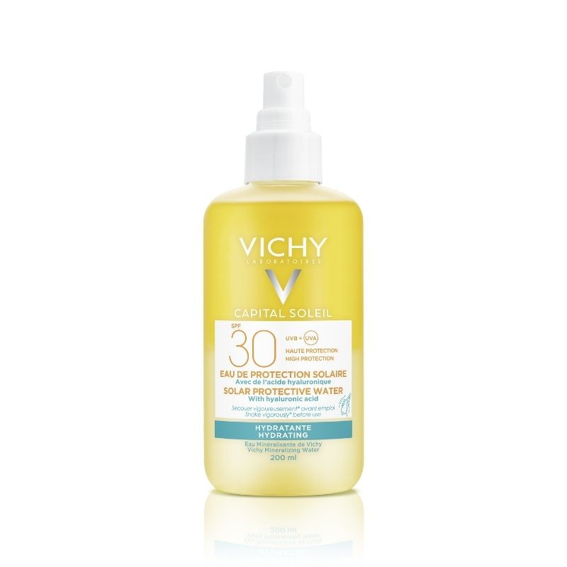 VICHY CAPITAL SOLEIL Apa de protectie solara Hydra SPF30+, 200ml Frumusete si ingrijire