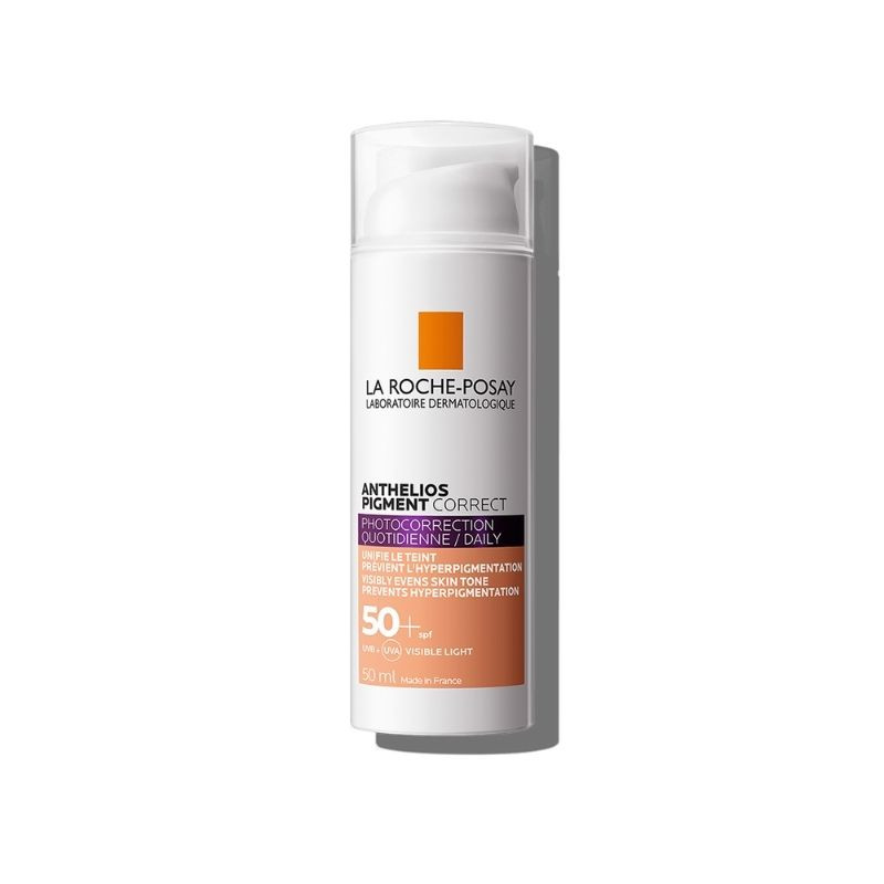 pareri reale preturi reduse La Roche Posay ANTHELIOS Pigment Correct SPF50+ cu efect anti-pete pigmentare, Nuanta Medie, 50ml