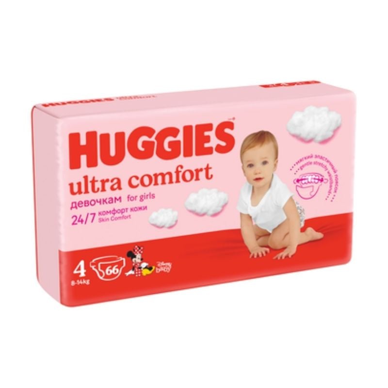 Huggies Ultra Comfort Mega Girl, Nr. 4, 8-14 kg, 66 bucati La Reducere 8-14