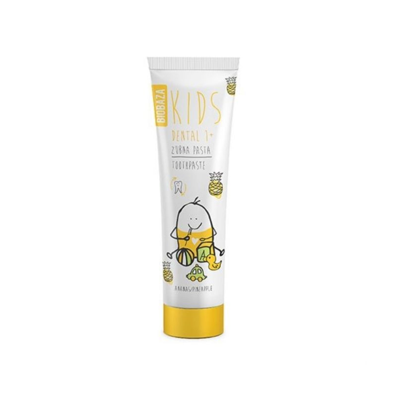 BIOBAZA Pasta de dinti naturala pentru copii 1+ cu aroma de ananas, 75ml 75ml imagine teramed.ro