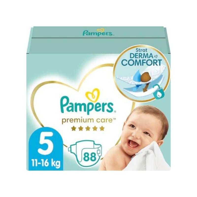 Pampers Scutece Premium Care Junior Marimea 5, 11-16kg, 88 Bucati