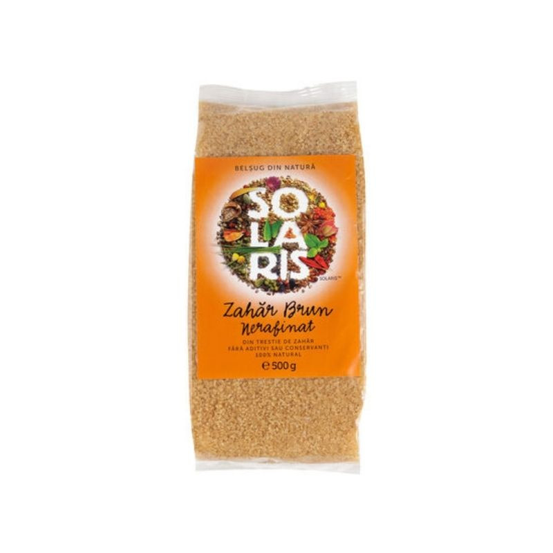 SOLARIS Zahar brun nerafinat, 500g 500g imagine noua