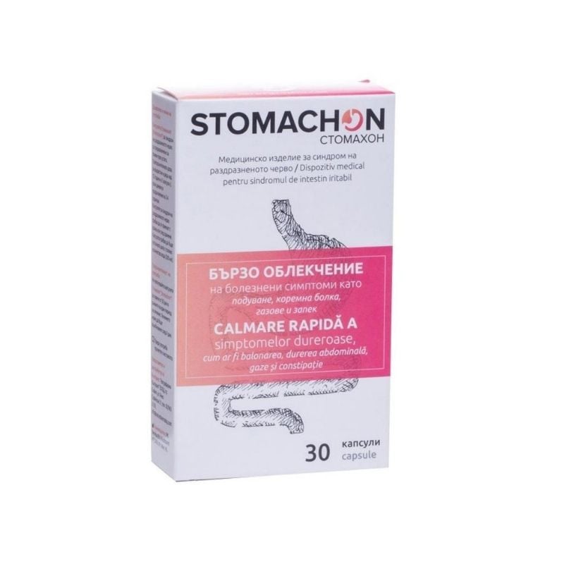 Stomachon, 30 capsule, probleme digestive Balonare imagine noua