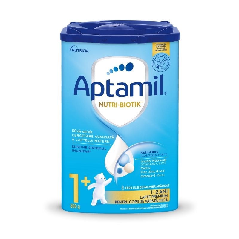 Aptamil® NUTRI-BIOTIK™ 1+, Lapte pentru copii 1-2 ani, 800 g 1/2 imagine noua