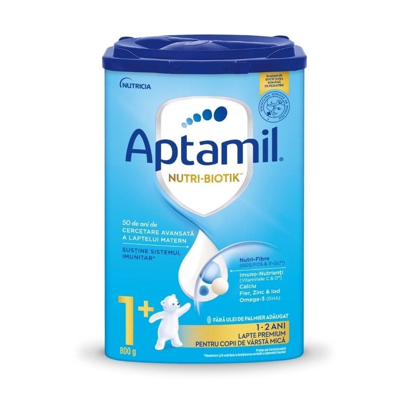 Aptamil® Nutri-biotik™ 1+, Lapte Pentru Copii 1-2 Ani, 800 G