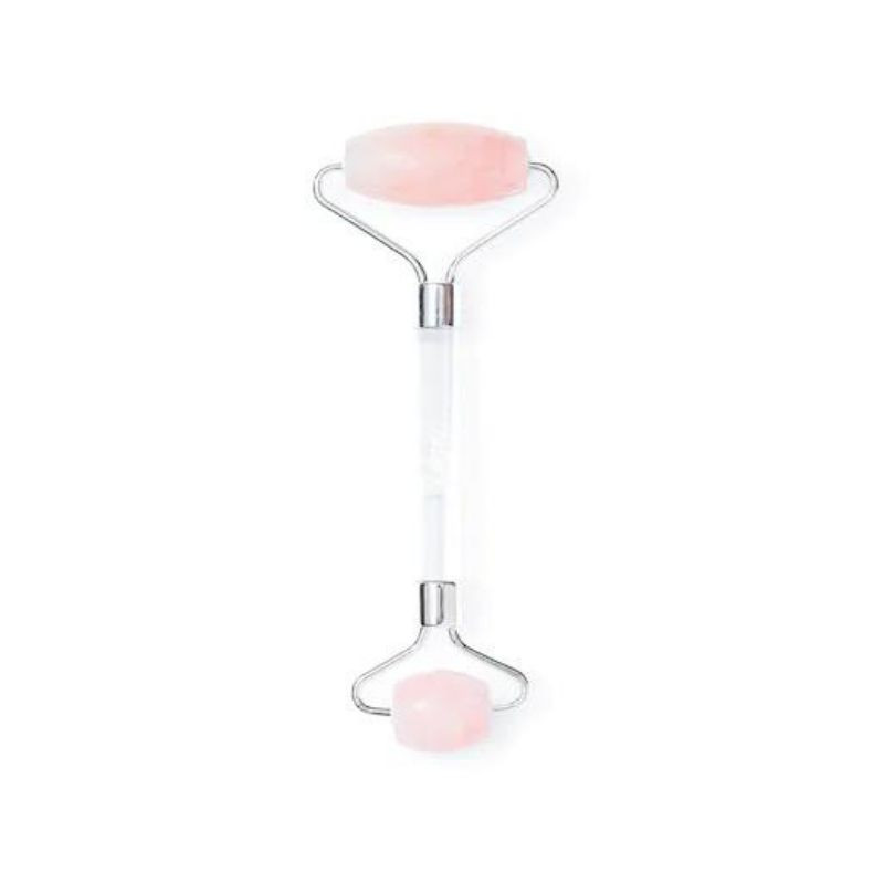 Meloni Roller Facial Duo quartz roz accesorii imagine noua