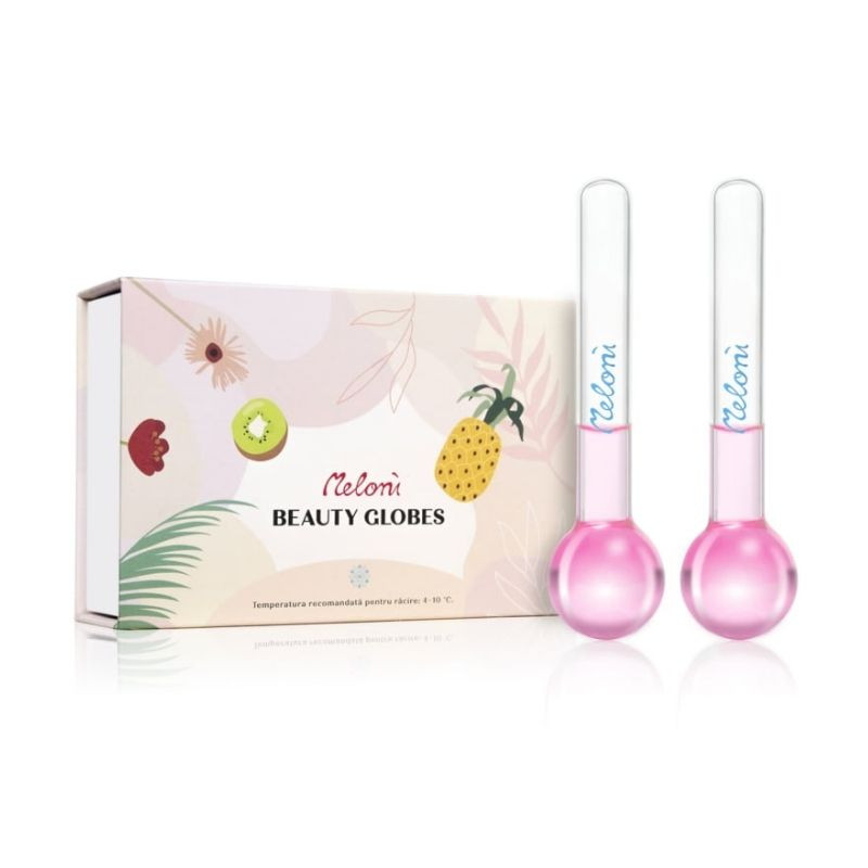 Meloni Set doua Globuri Cryo Roz din sticla, pentru masaj facial accesorii imagine noua