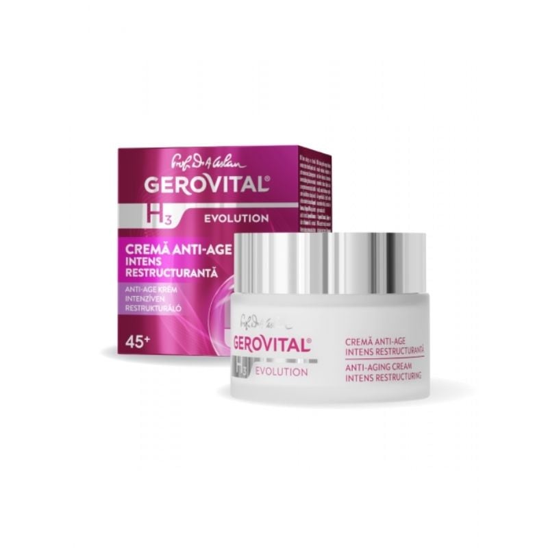 Gerovital H3 Evolution Crema Anti-age Intens Restructuranta, 50ml