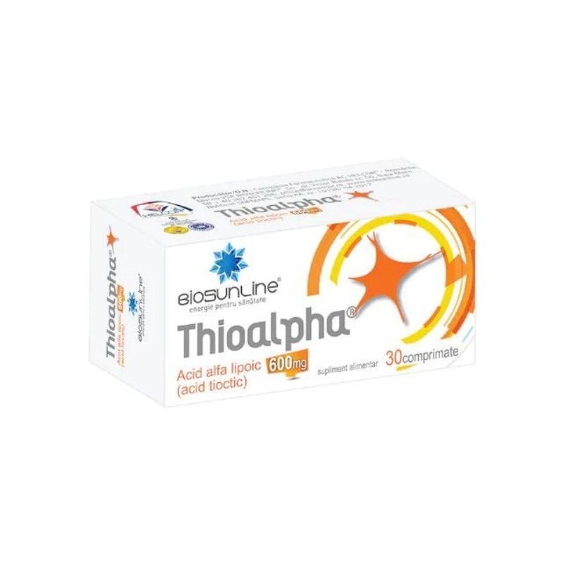 BioSunLine Thioalpha 600 mg, 30 comprimate Antioxidante 2023-09-23